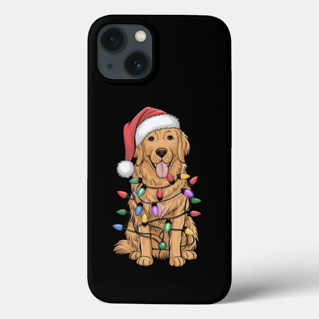 Coques Case-Mate iPhone Noël Golden Retriever Amoureux des chiens Cadeau M (Verso)