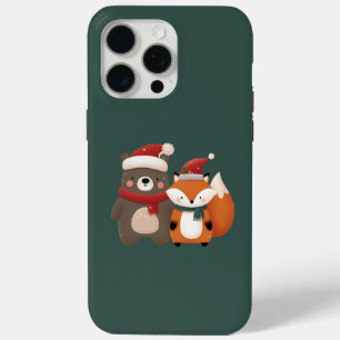 Coque Case-Mate iPhone Noël/hiver Mignonne Ours et renard