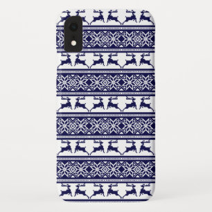 Case-Mate iPhone Case Noël, le bleu et le blanc scandinave