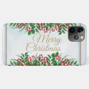Case-Mate iPhone Case Noël mignon avec des baies rouges en fer fleuri