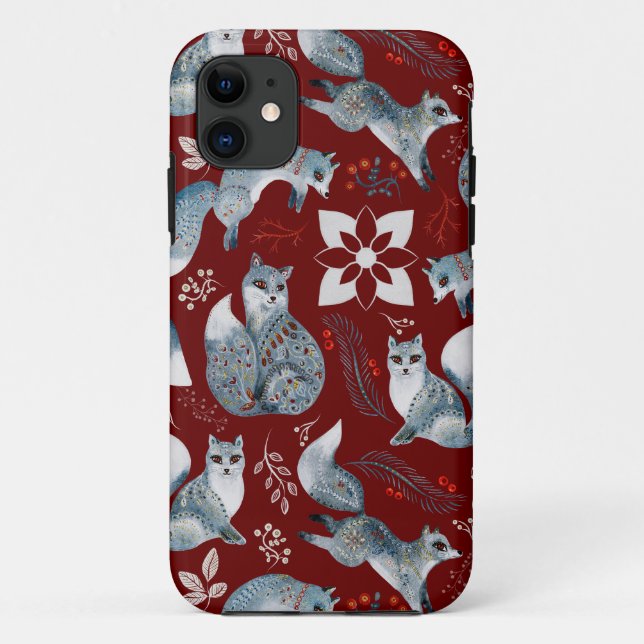 Coques Case-Mate iPhone Noël mignon forêt foin animaux modèle (Dos)