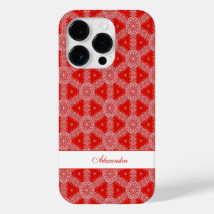 Coque Case-Mate iPhone Noël Motif de flocon de neige personnalisé rouge