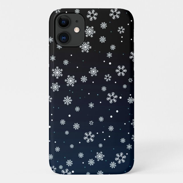 Coques Case-Mate iPhone Noël : Motif de neige (Dos)