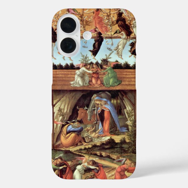 Coques Case-Mate iPhone Noël, Nativité, Naissance du Christ de Botticelli (Verso)
