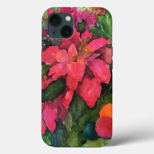 Case-Mate iPhone Case Noel Poinsettia peinture aquarelle originale