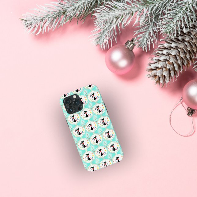 Coques Case-Mate iPhone Noël rétro Siamese Chat Ogee (Créateur téléchargé)