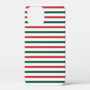 Case-Mate iPhone Case Noël Rouge & Green Stripes Motif cadeau