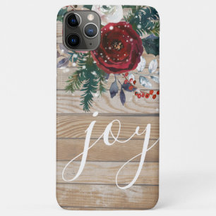 Case-Mate iPhone Case Noël rustique Joie Floral Bois