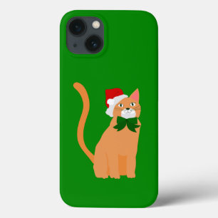 Case-Mate iPhone Case noël santa claus casquette orange chat