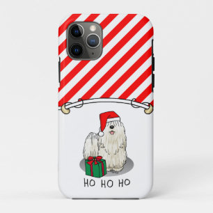 Case-Mate iPhone Case Noël Santa Hat Puli Chien (blanc) Mignonne Drôle