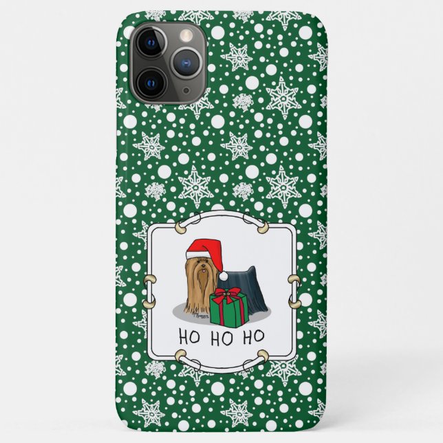 Coques Case-Mate iPhone Noël Santa Hat Yorkshire Terrier Yorkie Cute (Dos)