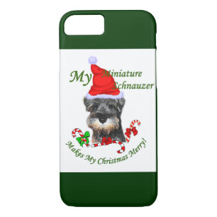 Coques Pour iPhone Noël Schnauzer miniature
