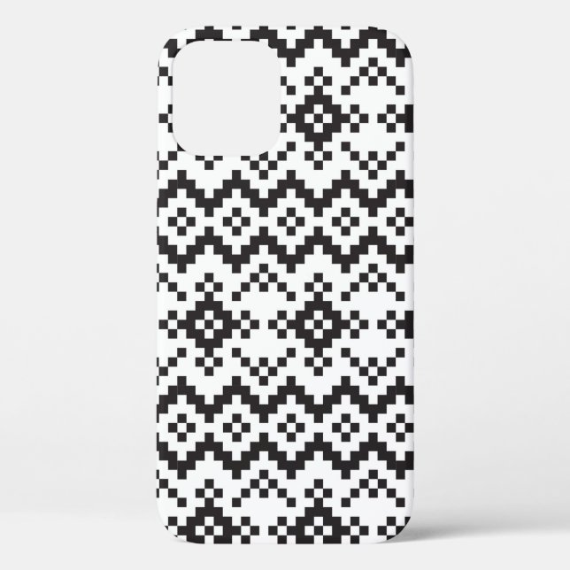 Coques Case-Mate iPhone Noël Snowflakes Fair Isle Seamless Patternart (Verso)