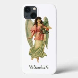 iPhone 13 Coque Noël vintage, ange victorien antique