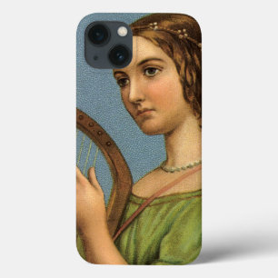 Case-Mate iPhone Case Noël vintage, Ange victorien avec Harpe musicale