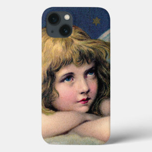 Case-Mate iPhone Case Noël vintage, Beau ange avec des étoiles d'or