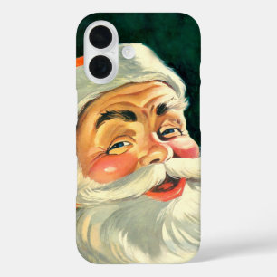 Coque Pour iPhone 16 Noël Vintage, Jolly Retro 50's Père Noël