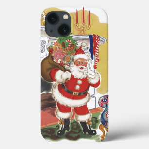 Etui iPhone Case-Mate Noël vintage, joyeux Père Noël avec cadeaux