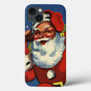 Case-Mate iPhone Case Noël vintage, le Père Noël descend Chimney avec jo
