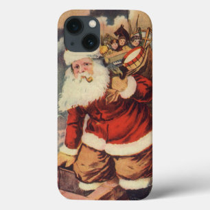 Case-Mate iPhone Case Noël Vintage Père Noël victorien à Chimney