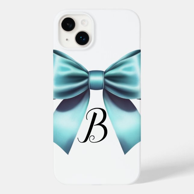 Coques Case-Mate iPhone Nœud bleu turquoise Élégant Mariage Enterrement de (Verso)