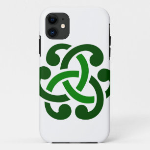 Coque iPhone 11 Nœud celtique vert foncé