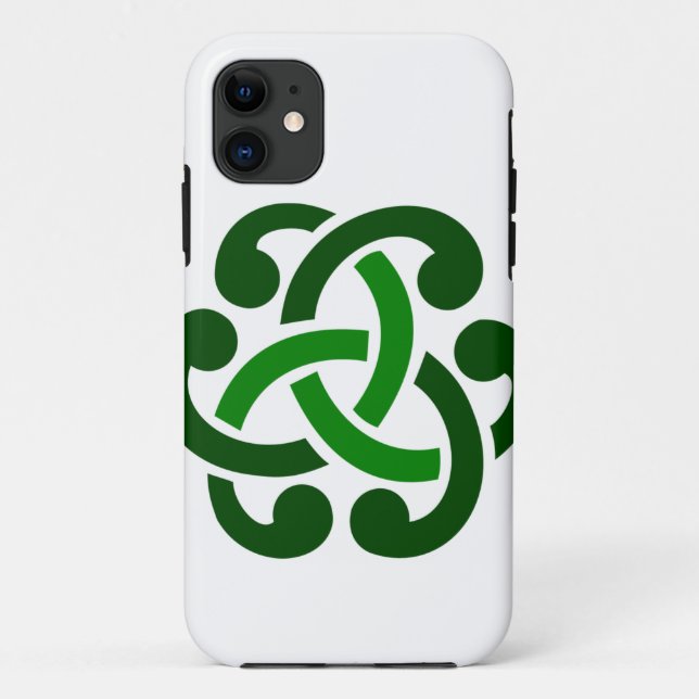 Coques Case-Mate iPhone Nœud celtique vert foncé (Dos)