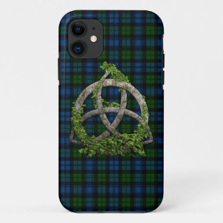 Coque Case-Mate iPhone Noeud de trinité et tartan celtiques de militaires