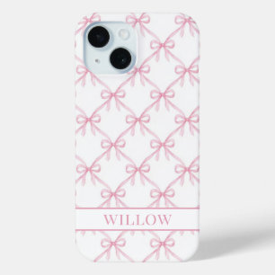 Coque Case-Mate iPhone Nœuds à l'aquarelle Coquette Rose