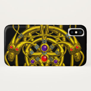 COQUES POUR iPhone NOEUDS CELTIQUES D'OR AVEC DRAGONS DOUCES