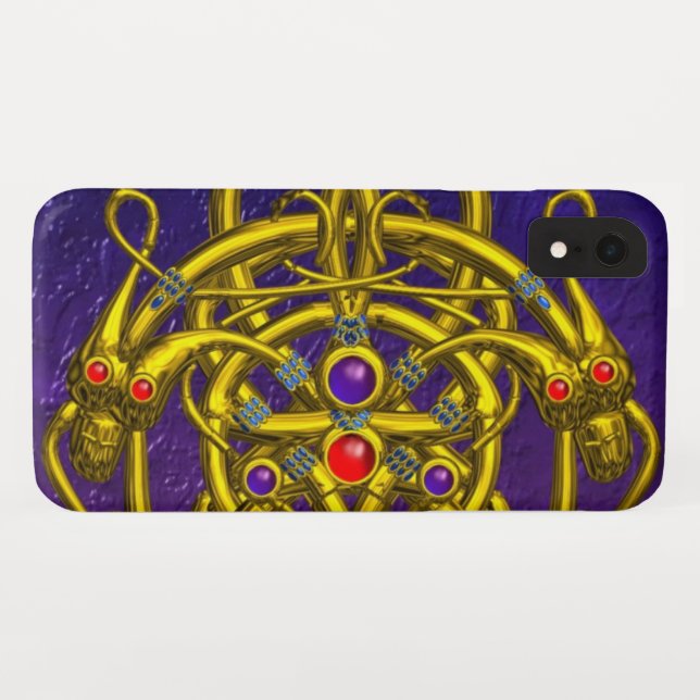 COQUES Case-Mate iPhone NOEUDS CELTIQUES D'OR AVEC DRAGONS DOUCES (Dos (Horizontal))