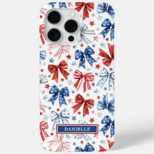 Coque Case-Mate iPhone Nœuds Coquettes Patriotiques Monogrammés