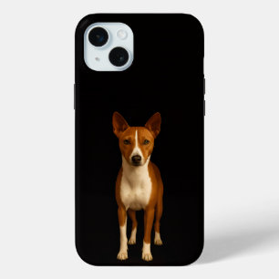Coque Case-Mate iPhone Noir 4 Luxe, Chien Basenji Classe iPhone 15 Plus