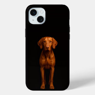 Coque Case-Mate iPhone Noir 4 Luxe, Chien Vizsla Agile iPhone 15 Plus