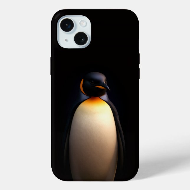Coques Case-Mate iPhone Noir 4 Luxe, Empereur Penguin (Verso)