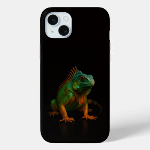 Coque Case-Mate iPhone Noir 4 Luxe, Iguane Vert