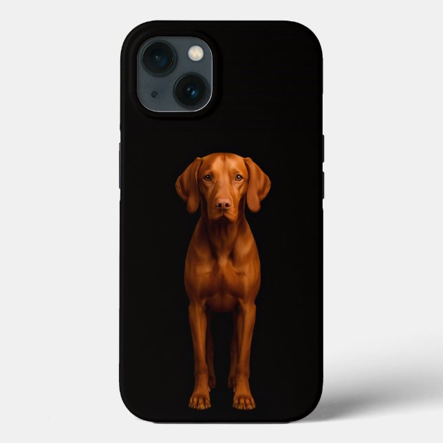 Coques Case-Mate iPhone Noir 4 Luxe iPhone 13, Chien Vizsla Agile (Verso)