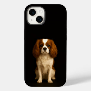 Coque Case-Mate iPhone Noir 4 Luxe iPhone 14 Mate, Cavalier Spaniel