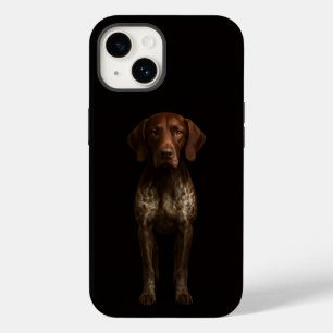 Coque Case-Mate iPhone Noir 4 Luxe iPhone 14 Mate, Chien Pointer Allemand