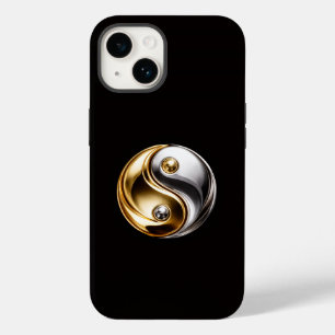 Coque Case-Mate iPhone Noir 4 Luxe iPhone 14 Mate, Harmonie Yin Yang