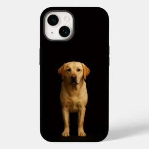 Coque Case-Mate iPhone Noir 4 Luxe iPhone 14 Mate, Labrador Minimaliste