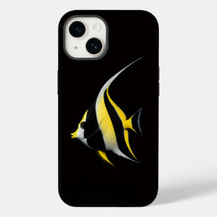 Coque Case-Mate iPhone Noir 4 Luxe iPhone 14 Mate, Poisson-ange royal