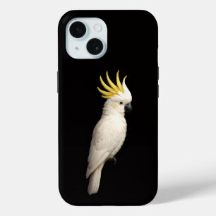 Coque Case-Mate iPhone Noir 4 Luxe iPhone 15 Mate, Cacatoès à crête jaune