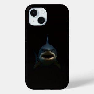 Coque Case-Mate iPhone Noir 4 Luxe iPhone 15 Mate, Grand Requin Blanc