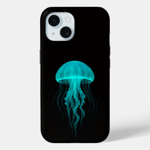 Coque Case-Mate iPhone Noir 4 Luxe iPhone 15 Mate, Méduse Verte
