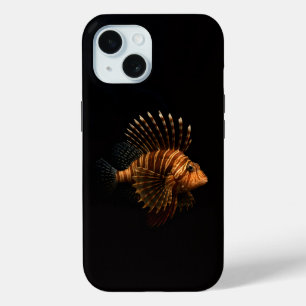 Coque Case-Mate iPhone Noir 4 Luxe iPhone 15 Mate, Poisson-Lion Rouge