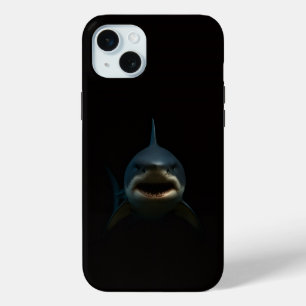 Coque Case-Mate iPhone Noir 4 Luxe iPhone 15 Plus, Grand Requin Blanc
