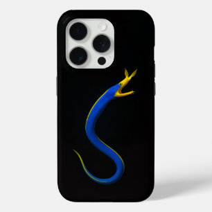 Coque Case-Mate iPhone Noir 4 Luxe iPhone 15 Pro Mate Anguille Ruban Bleu