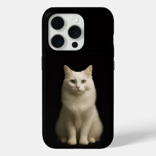 Coque Case-Mate iPhone Noir 4 Luxe iPhone 15 Pro Mate, Chat Angora