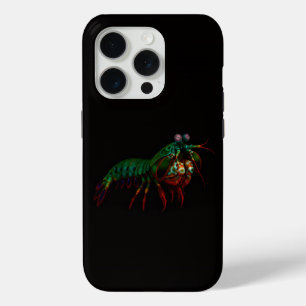 Coque Case-Mate iPhone Noir 4 Luxe iPhone 15 Pro Mate, Crevette Mantis